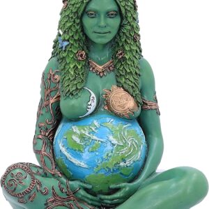 Figura pequeña de la Madre Tierra Gaia Pintada a mano