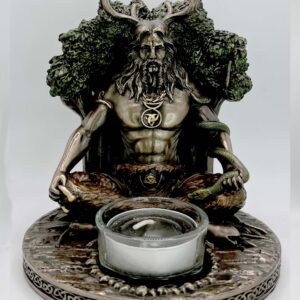 Porta vela Cernunnos en bronce