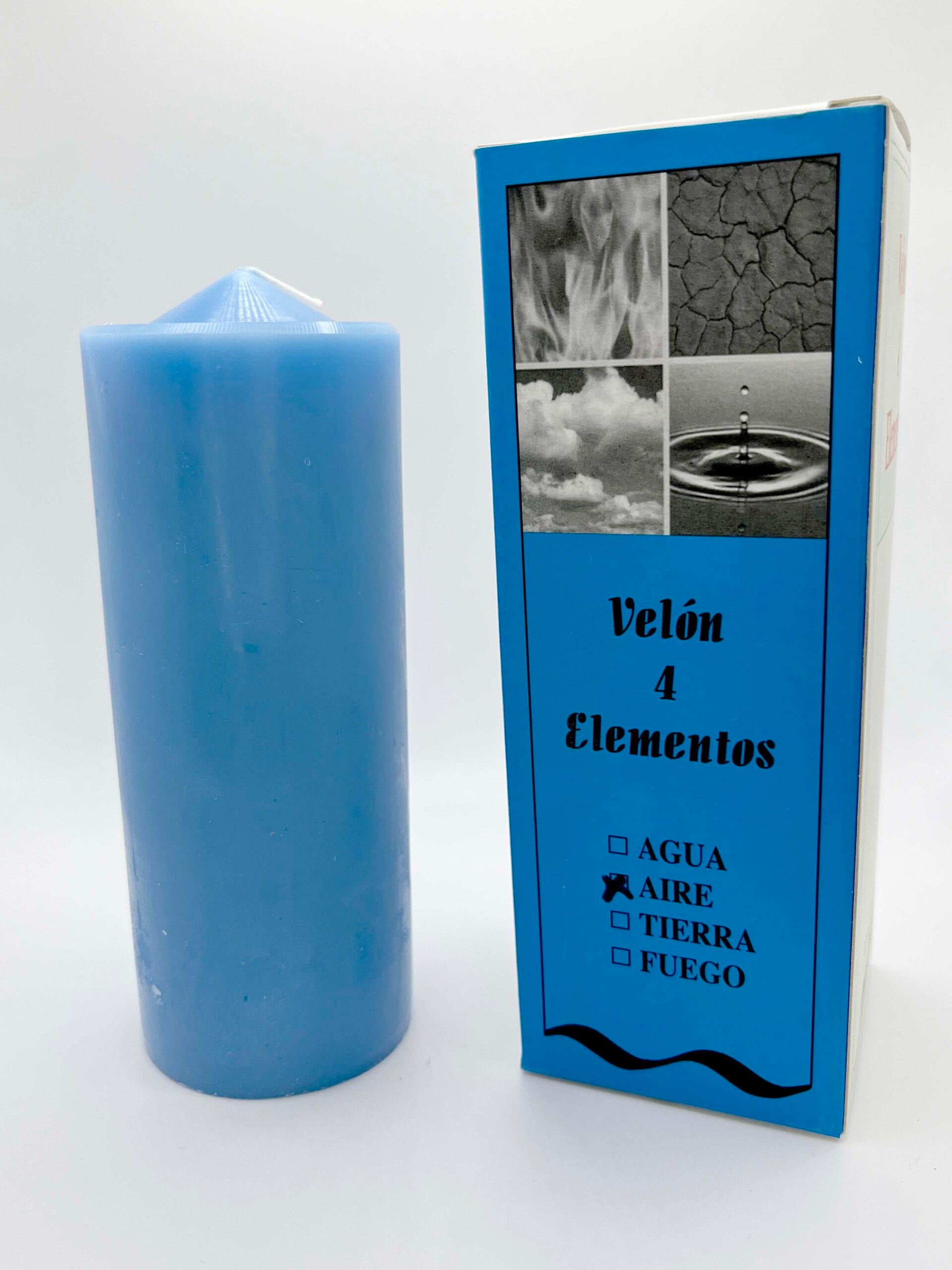 Velón azul preparado al elemento Aire
