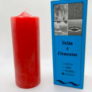 Velón rojo preparado al elemento Fuego, para potenciar tus peticiones