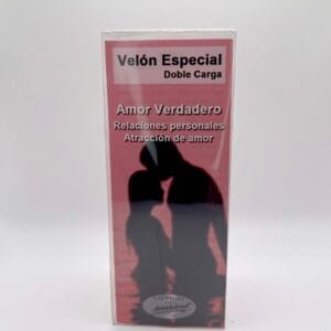 Velón rosa de Amor Verdadero con aceite para ungir