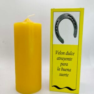 Velón dulce para la buena suerte en color amarillo