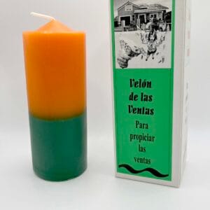 Velón de dos colores Preparado para vender un elemento concreto
