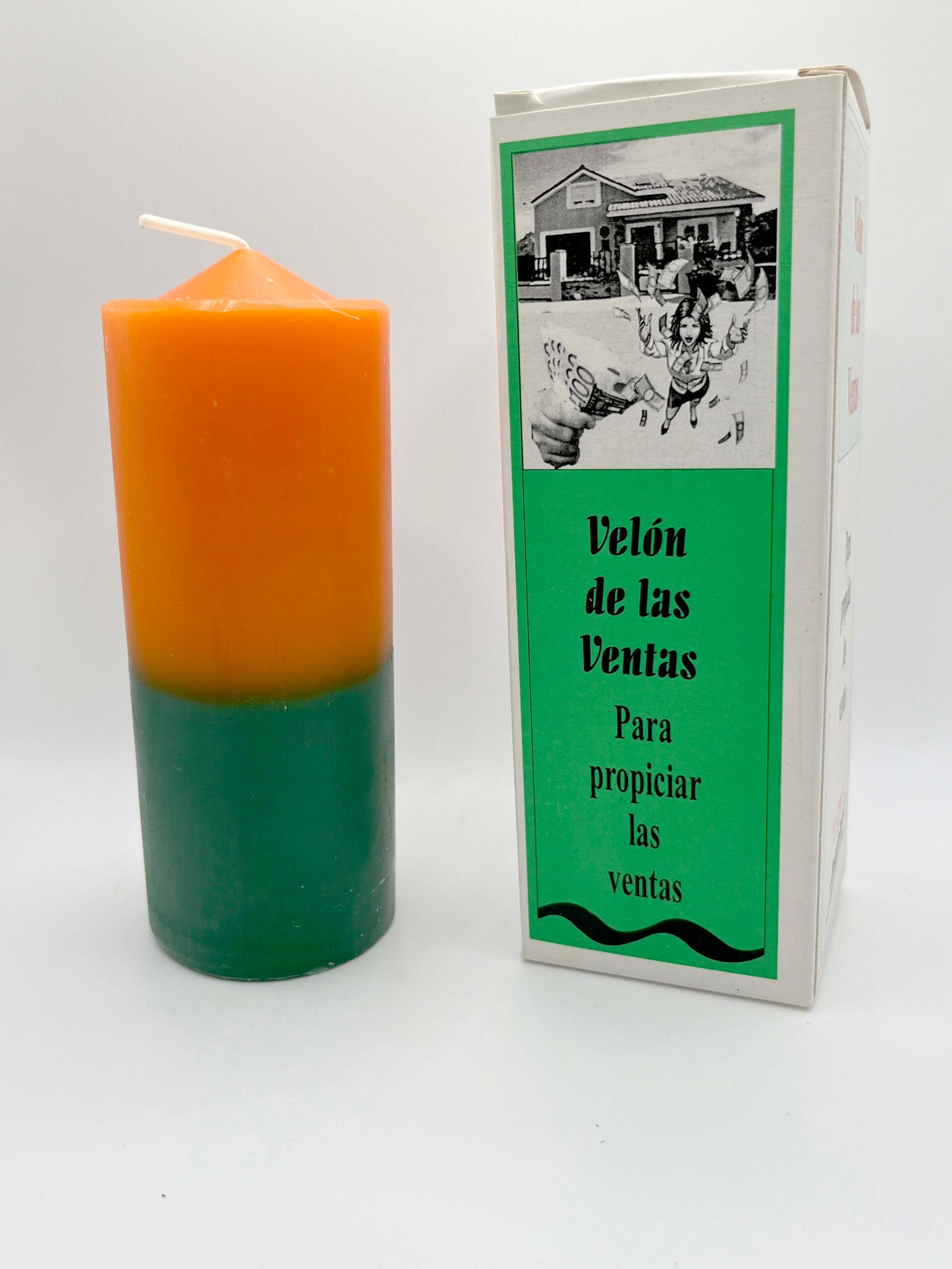 Velón de dos colores Preparado para vender un elemento concreto